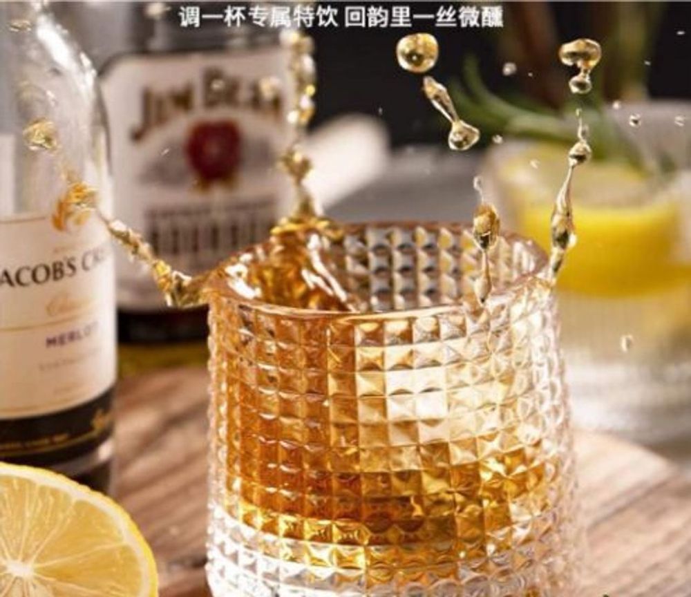 Bộ 6 Ly thủy tinh, cốc thủy tinh cao cấp đế lồi phong cách bắc âu hiện đại