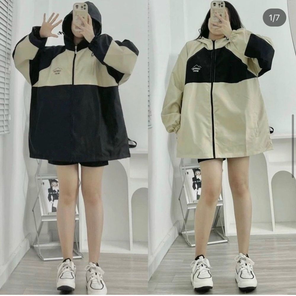 ￼Áo khoác dù CAMPING.WHAT Nam Nữ form rộng unisex dù 2 lớp ulzzang Jacket Siêu chất.