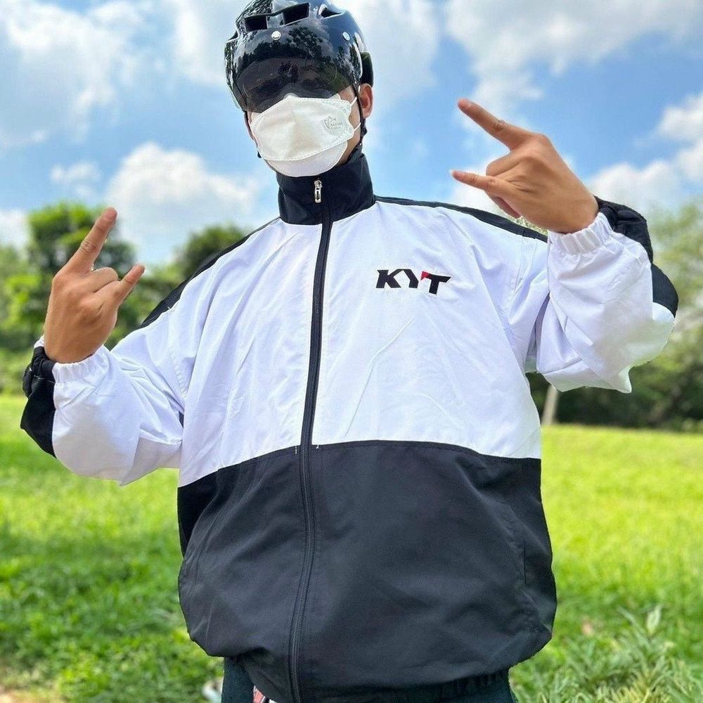 Áo khoác Phượt in KYT nam nữ chất vải dù gió 2 lớp .