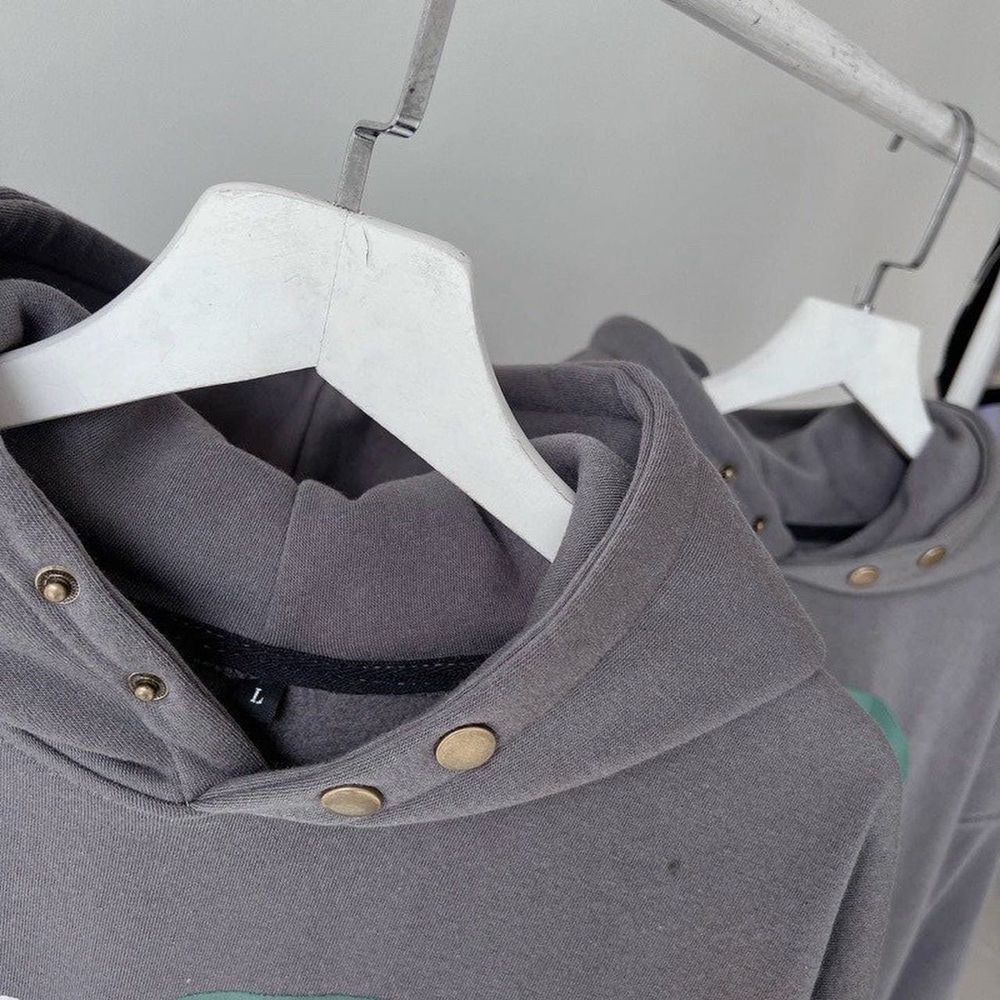 áo hoodie mềm mịn nón 2 lớp có nút bấm in hình Wish Nown nổi chất dày dặn from dưới 70kg