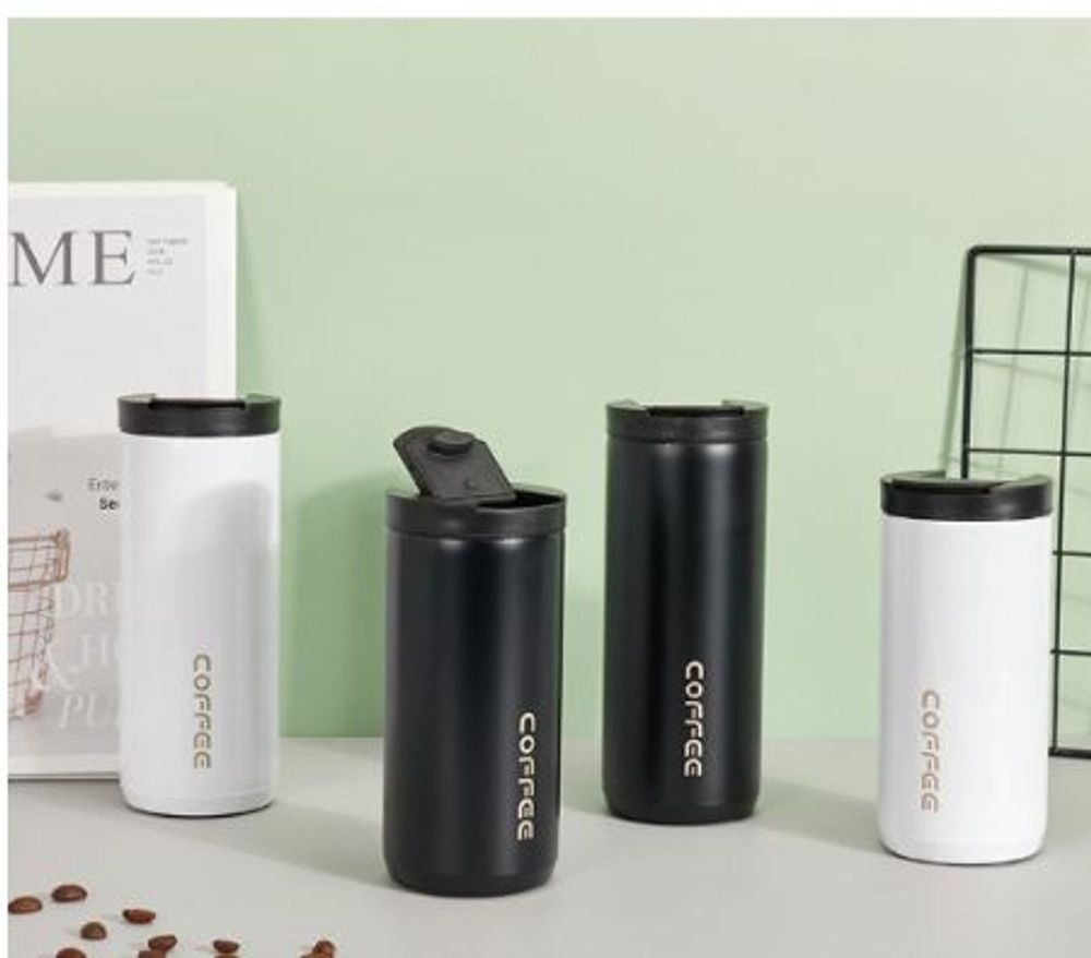 Bình giữ nhiệt coffee dung tích 400l/550ml chống rò rỉ, cốc cà phê bằng thép không gỉ