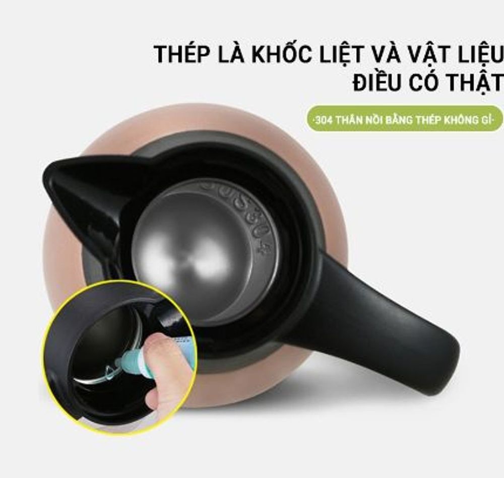 Bình nước giữ nhiệt bằng thép không gỉ phong cách Châu Âu
