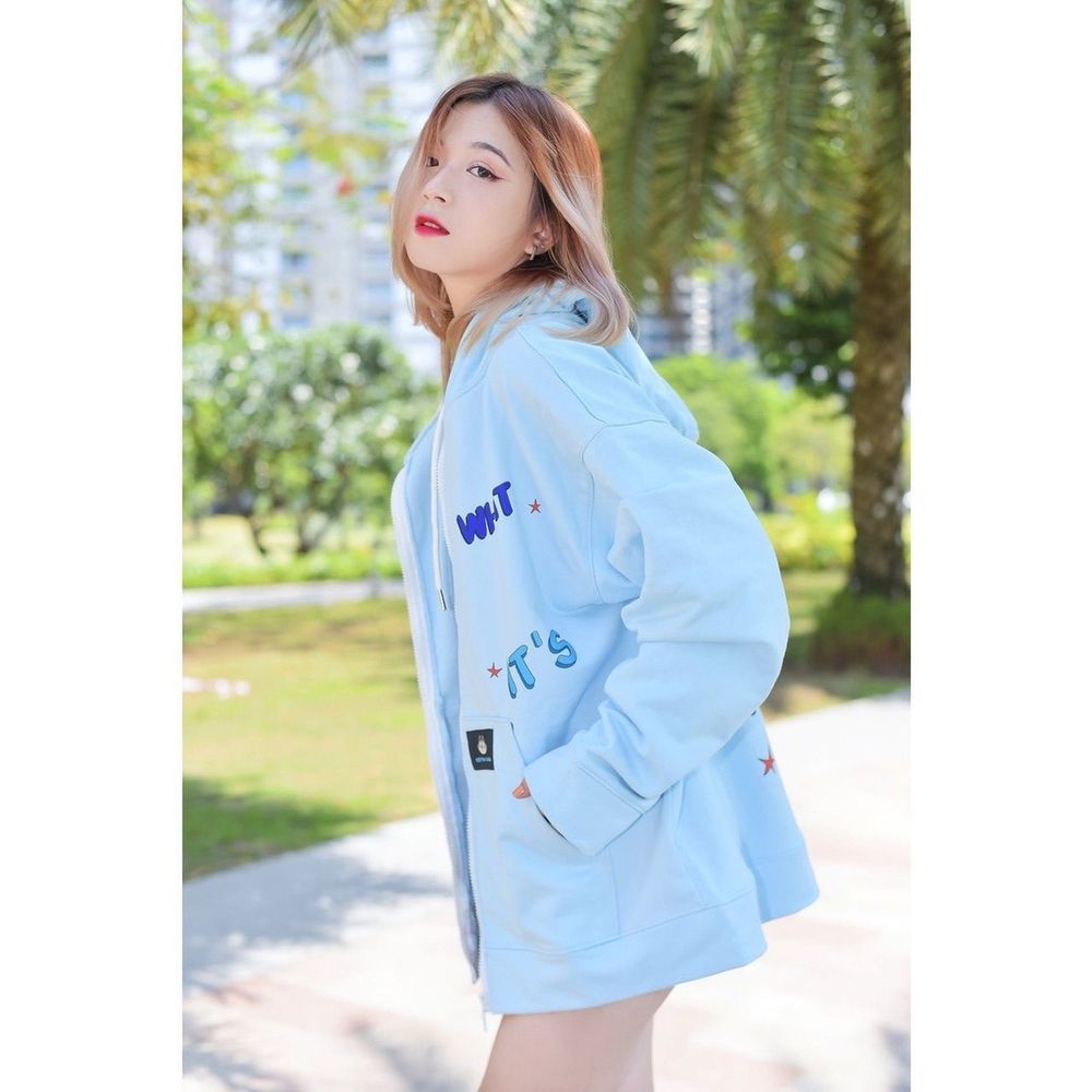 Áo khoác unisex nữ chất dày dặn in hình dễ thương chống nắng .