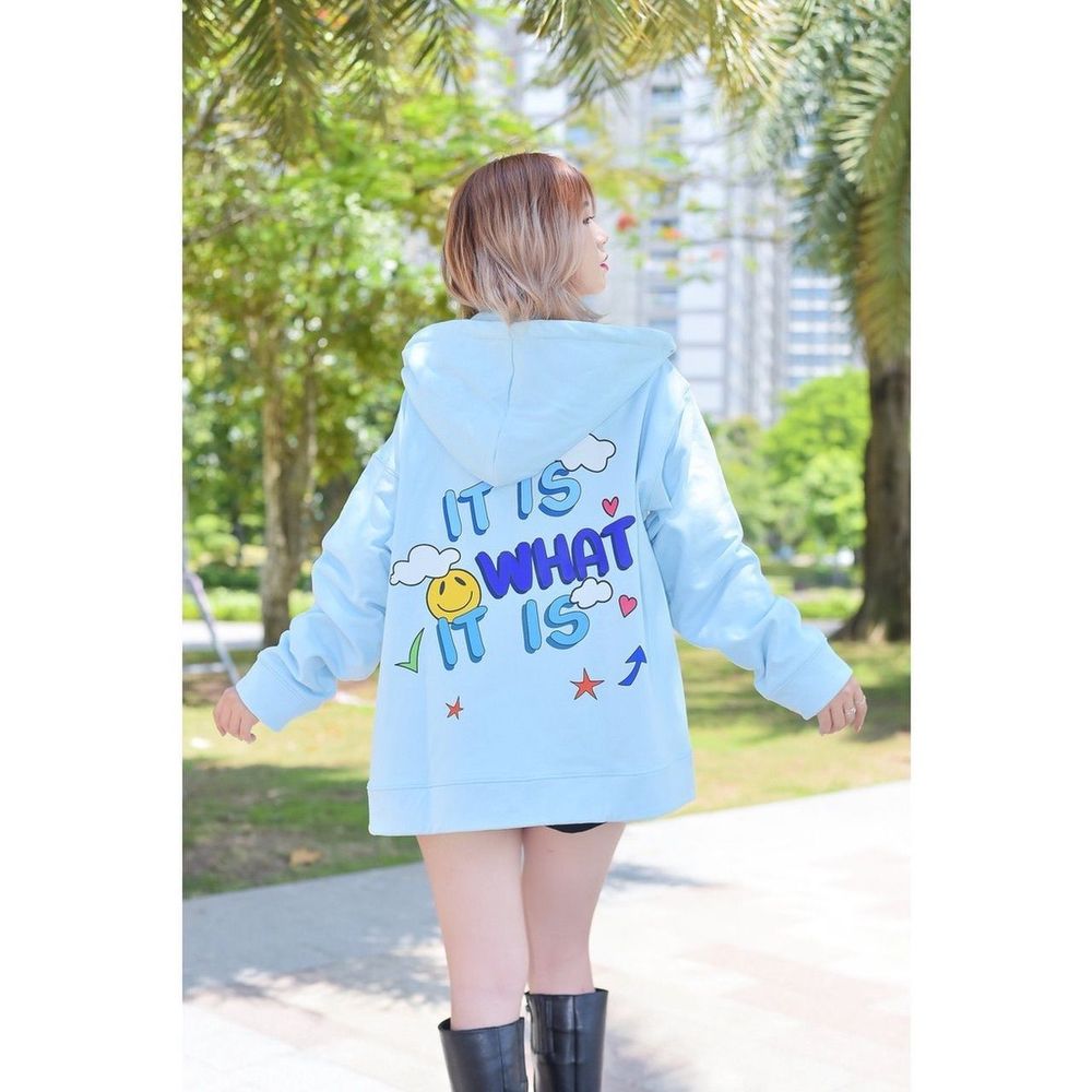 Áo khoác unisex nữ chất dày dặn in hình dễ thương chống nắng .