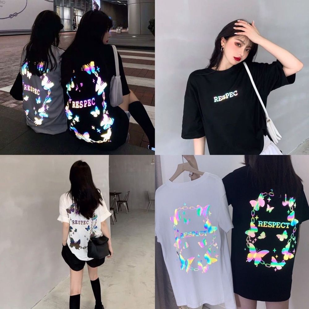 Áo Thun Xích Bướm LOGO PHẢN QUANG Unisex (Chụp FLASH mới PHẢN QUANG)