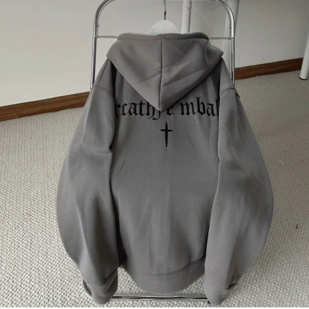 Áo khoác zip chữ thập nỉ lót bông hình thêu 2 mặt form rộng unisex nam nữ