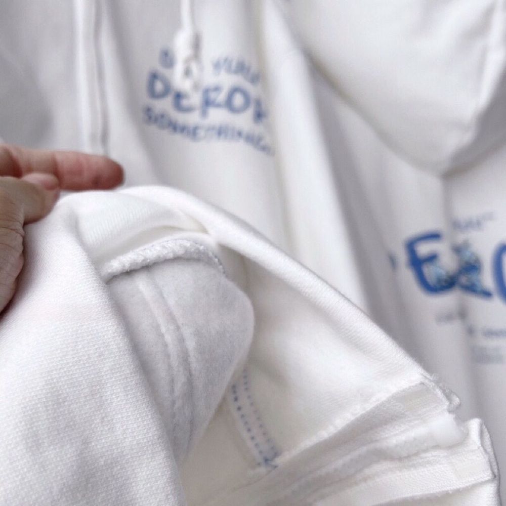 Áo Khoác Dây Kéo Nỉ Lót Bông In Chữ DEROR Chạy kansai form Unisex