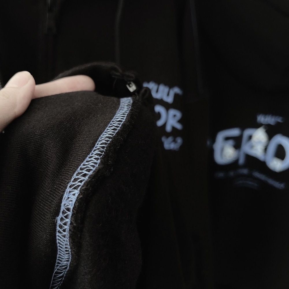 Áo Khoác Dây Kéo Nỉ Lót Bông In Chữ DEROR Chạy kansai form Unisex