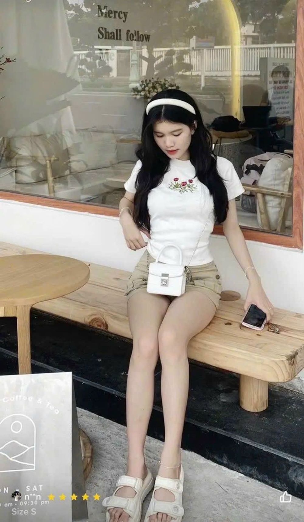 Áo thun baby tee thêu hoa sắc nét, áo croptop cổ phối phong cách Hàn Quốc