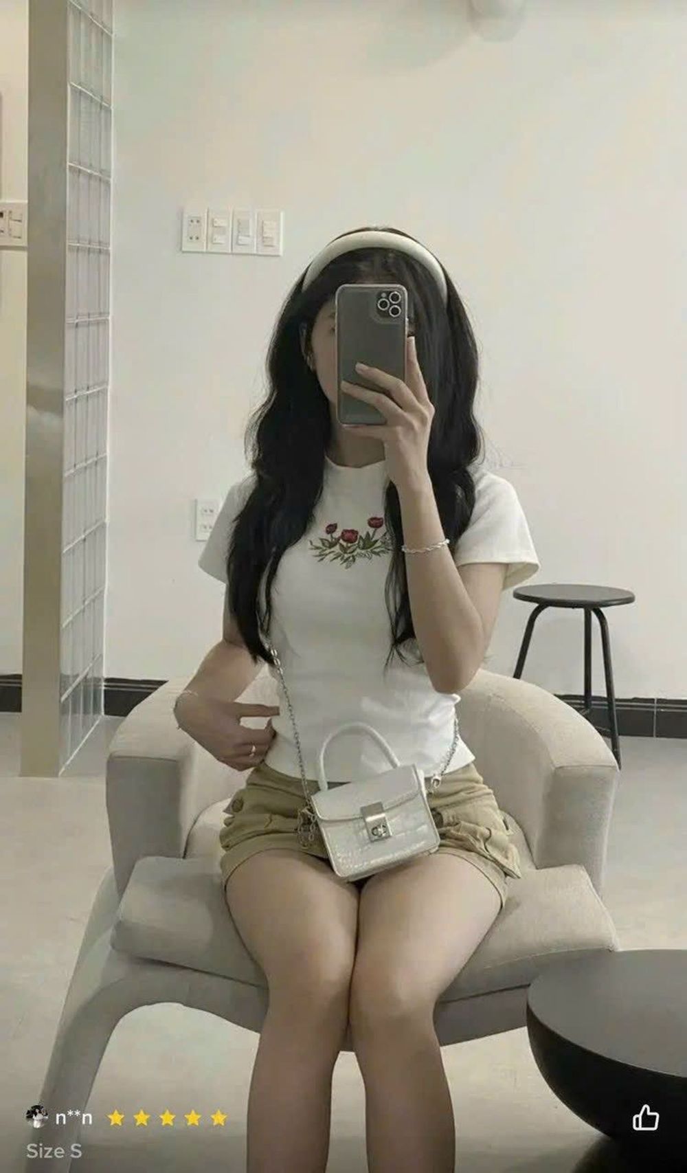 Áo thun baby tee thêu hoa sắc nét, áo croptop cổ phối phong cách Hàn Quốc