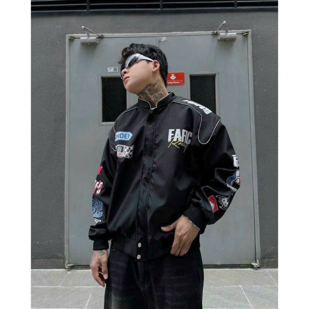 Áo khoác dù in fafic speedometer áo khoác biker racing fafic stuidio.