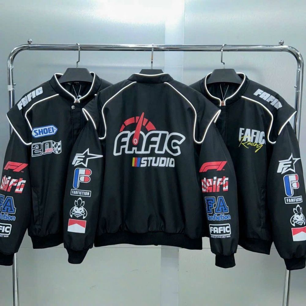 Áo khoác dù in fafic speedometer áo khoác biker racing fafic stuidio.