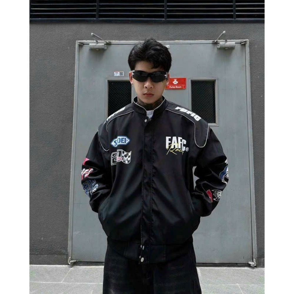 Áo khoác dù in fafic speedometer áo khoác biker racing fafic stuidio.