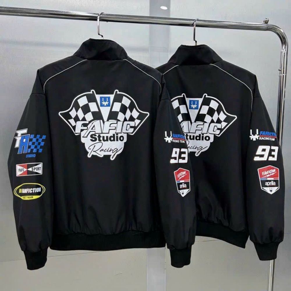 Áo khoác dù 2 lớp fafic studio rasing flag jaker , in nhiều họa tiết