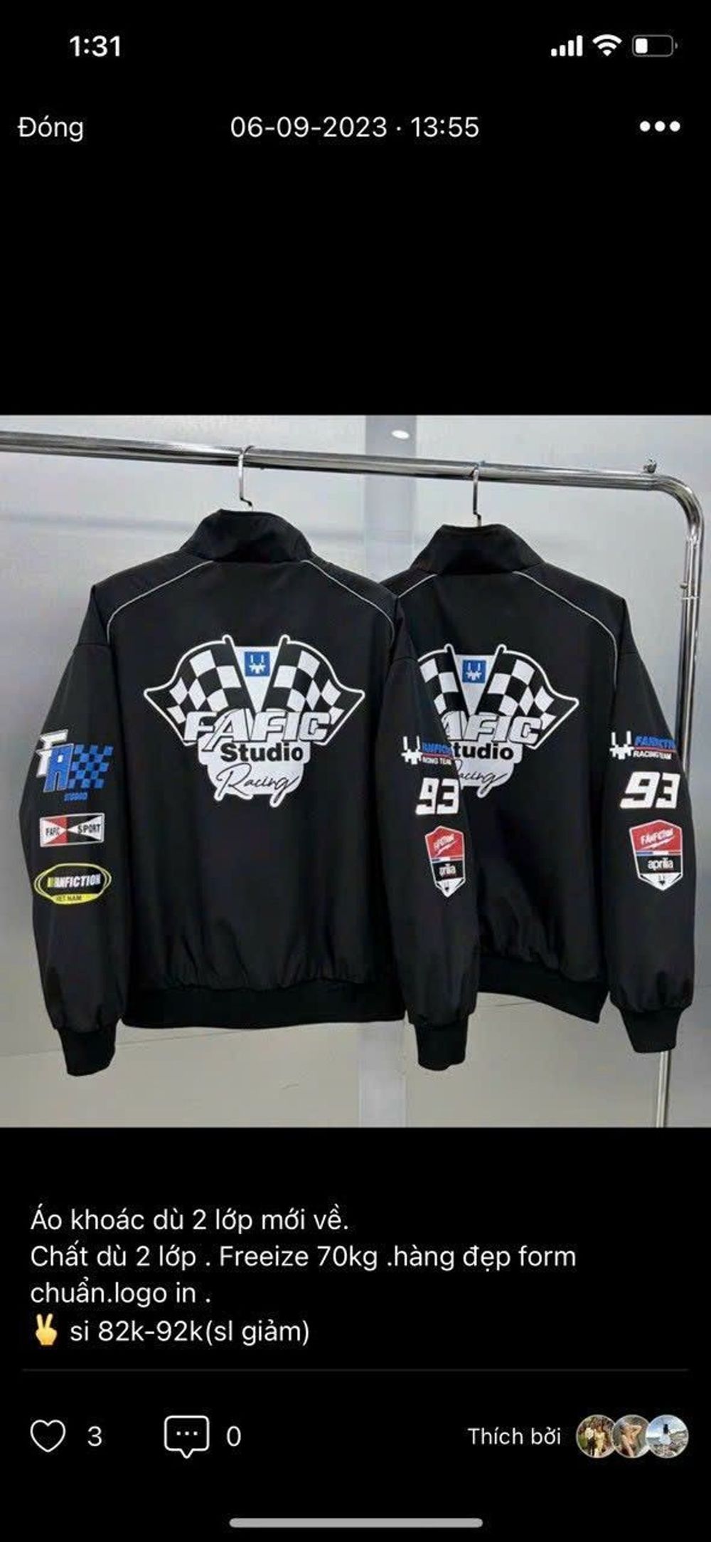 Áo khoác dù 2 lớp fafic studio rasing flag jaker , in nhiều họa tiết