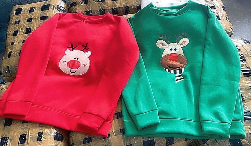 ÁO SWEATER NOEL NỈ THỤNG PHỐI VẠT CỰC XINH ÁO SWEATER GIÁNG SINH Tuần Lộc Cây Thông Người Tuyết