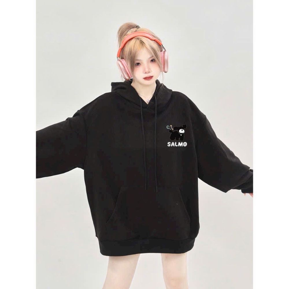 Áo hoodie nam nữ unisex in họa tiết cún cưng đáng yêu , form rộng dưới 75kg