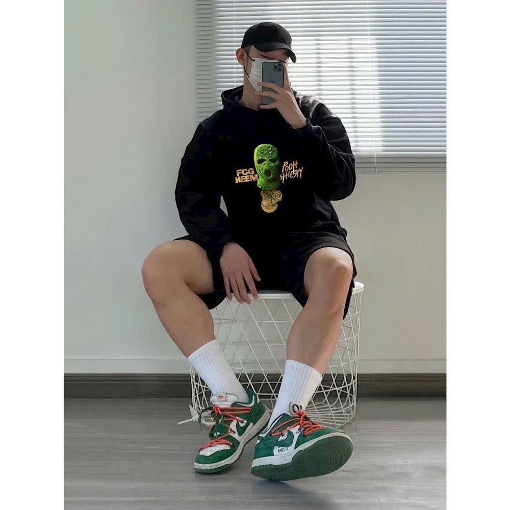 Áo hoodie mới về,logo in đầu lâu from rộng chất nỉ dày mịn