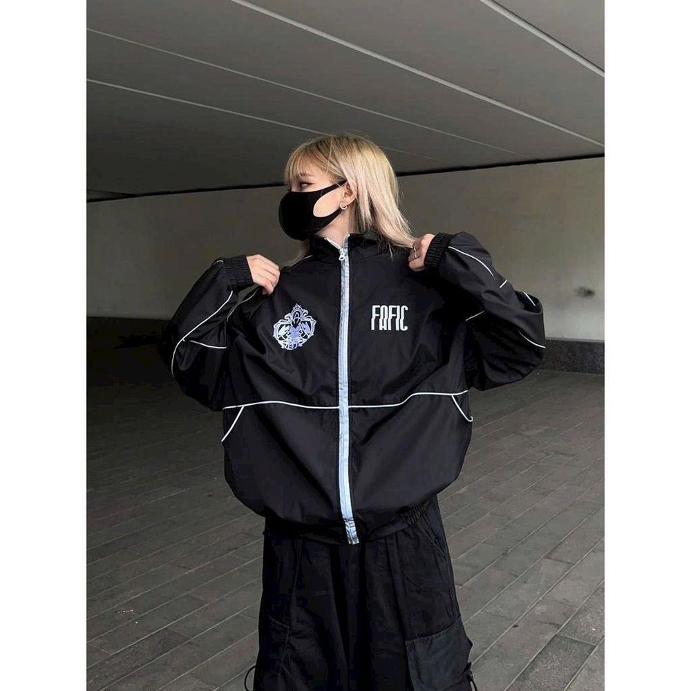 Áo khoác dù Nam Nữ Unisex Fafic áo jacket phản quang Hình thêu Fafic