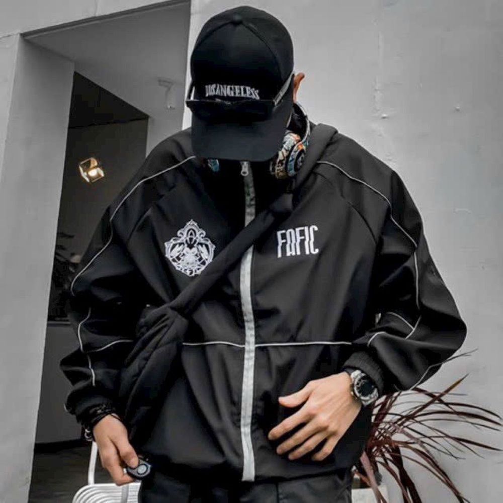 Áo khoác dù Nam Nữ Unisex Fafic áo jacket phản quang Hình thêu Fafic