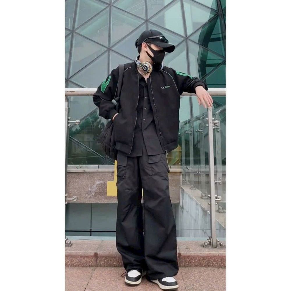 Áo khoác bomber UNISEX chất da lộn lót dù thêu T.A.GOOAN