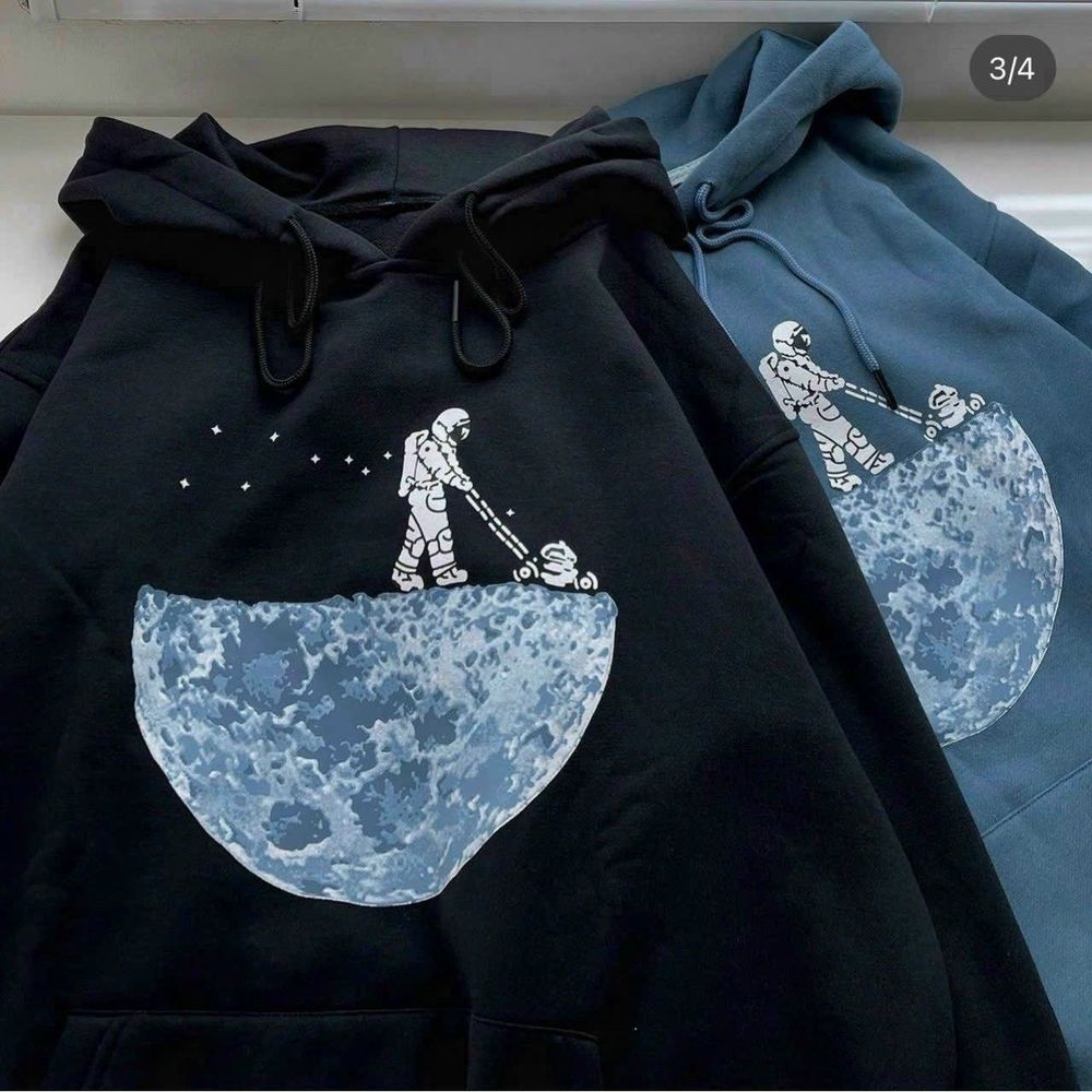 Áo hoodie UNISEX chất nỉ mịn mát in phi hành gia