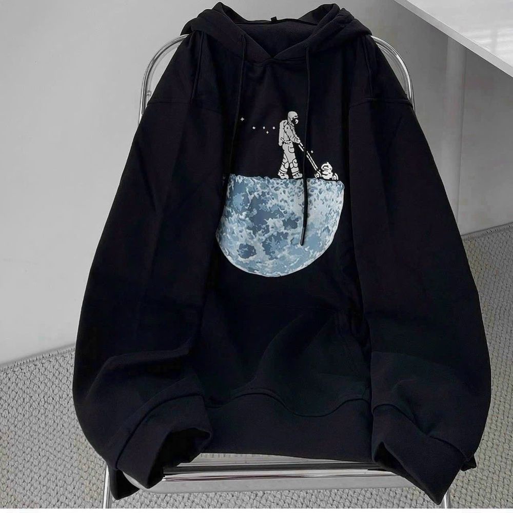 Áo hoodie UNISEX chất nỉ mịn mát in phi hành gia