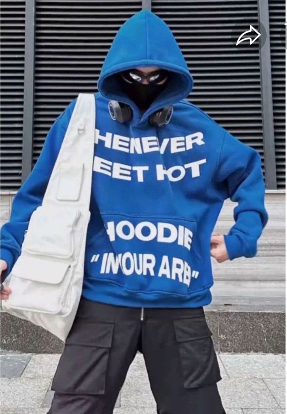 Áo hoodie in nổi WHENEVER nón 2 lớp cùng màu ,tay phòng