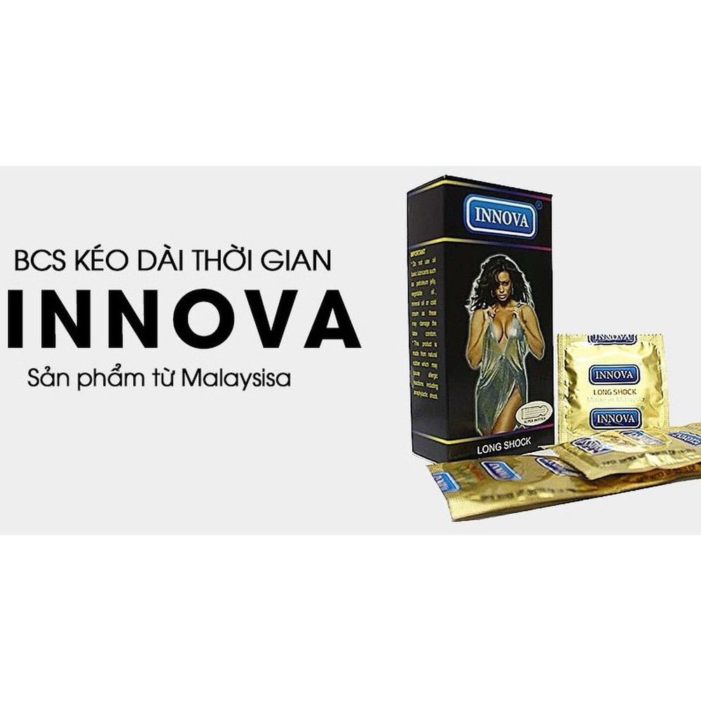 Bao cao su kéo dài thời gian và có gai Innova đen