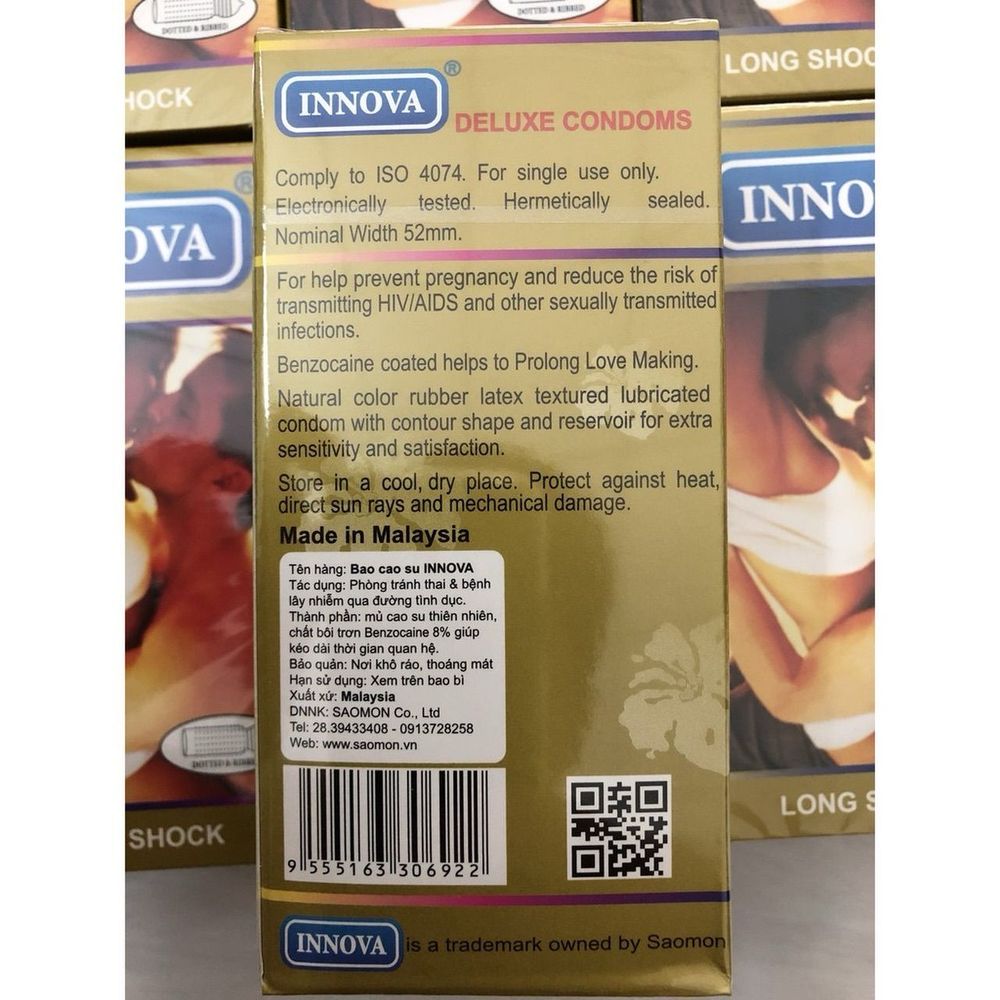 Bao cao su Innova Vàng hộp 12 cái
