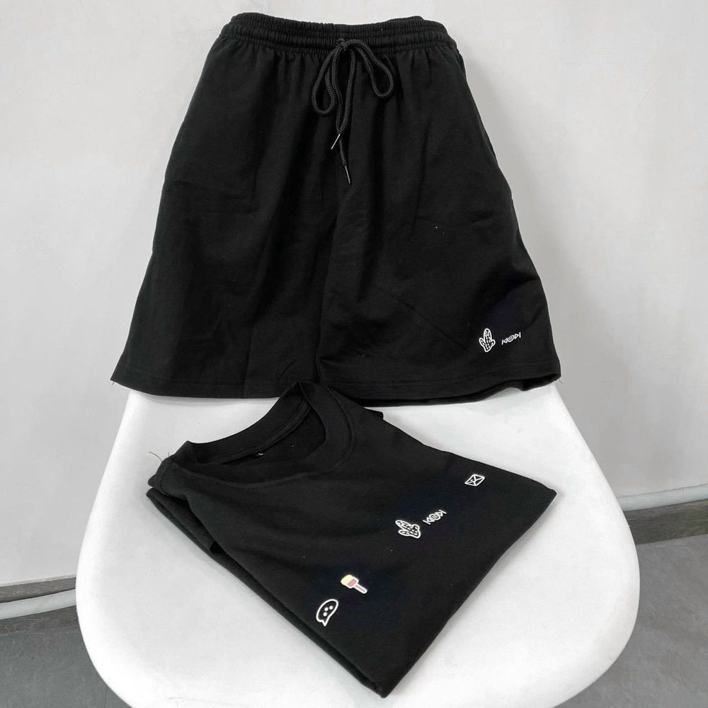 Đồ bộ in xương rồng chất thun conton, tay lỡ quần đùi, form dưới 50-70kg