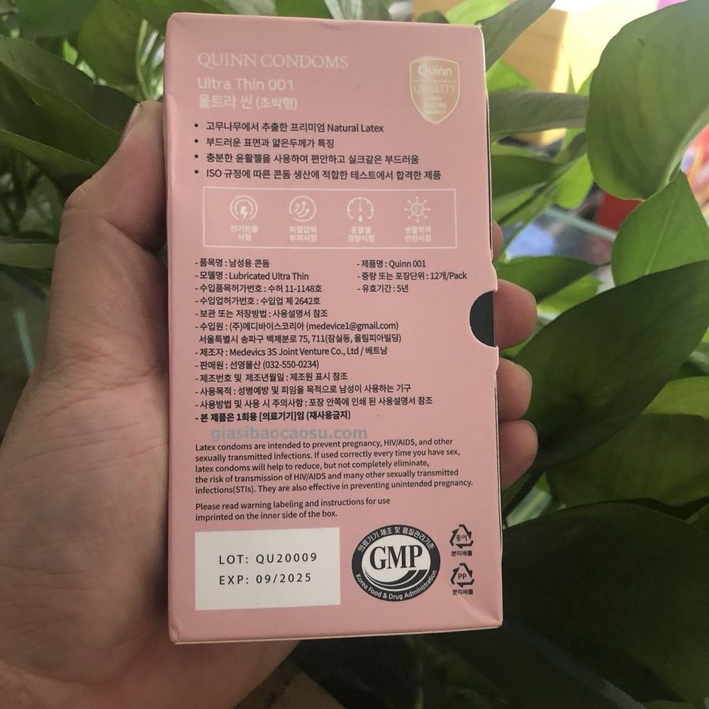 Bao cao su siêu mỏng QUINN 0.01 hộp đen