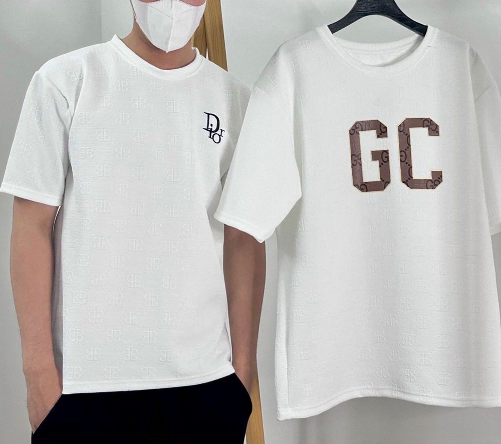 Áo thun nam thêu logo Đì Or chất thun xốp xịn