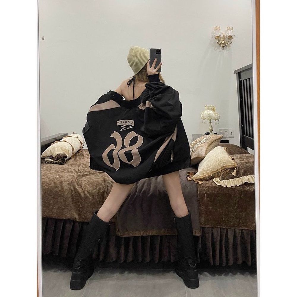 Áo khoác bomber UNISEX nam nữ chất da lộn 2 lớp, lót dù in APRIDE 86