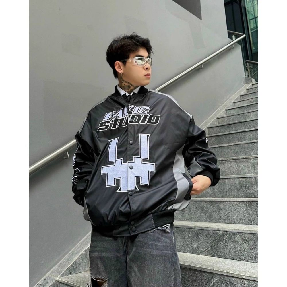 Áo khoác UNISEX chất dù 2 lớp phối thân in FAFIC STUDIO