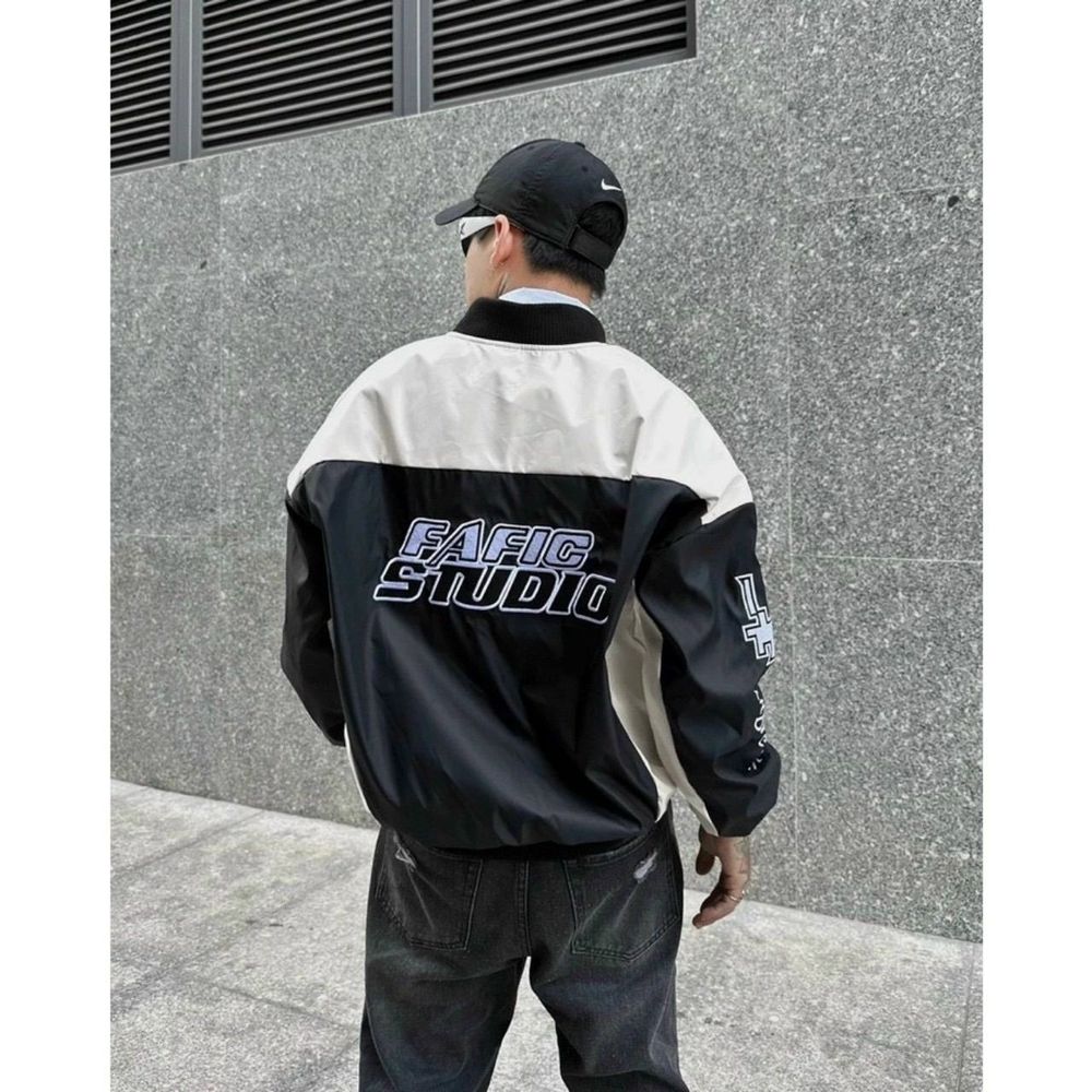 Áo khoác UNISEX chất dù 2 lớp phối thân in FAFIC STUDIO
