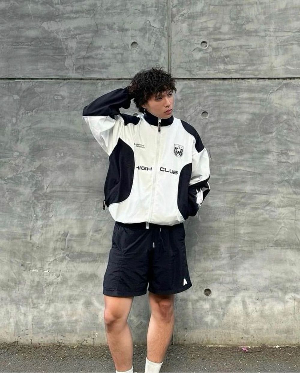 Áo khoác 2 lớp lót dù phối thân in HIGH CLUB