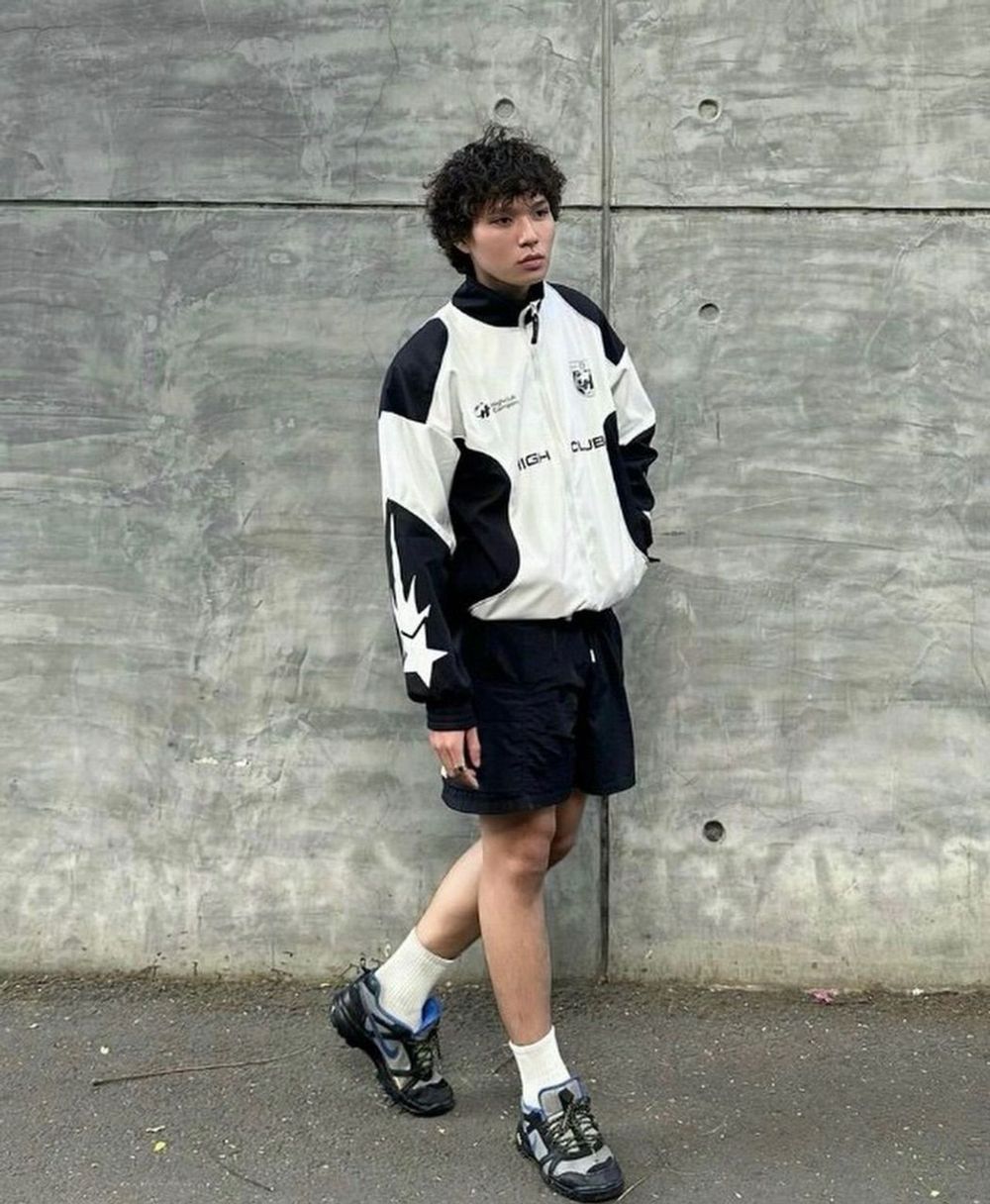 Áo khoác 2 lớp lót dù phối thân in HIGH CLUB