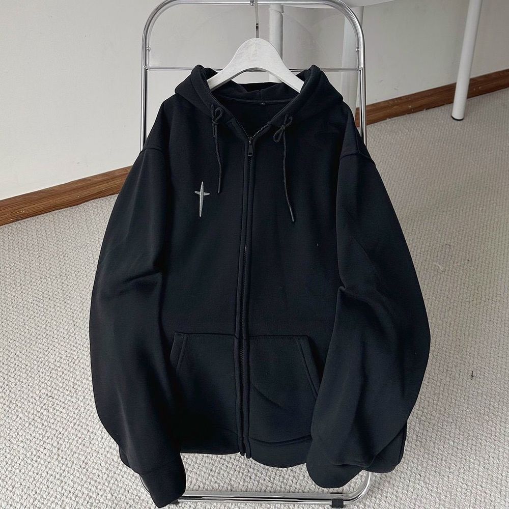 Áo khoác Unisex nam nữ logo thêu thập giá chất nỉ mềm mịn freesize dưới 70kg