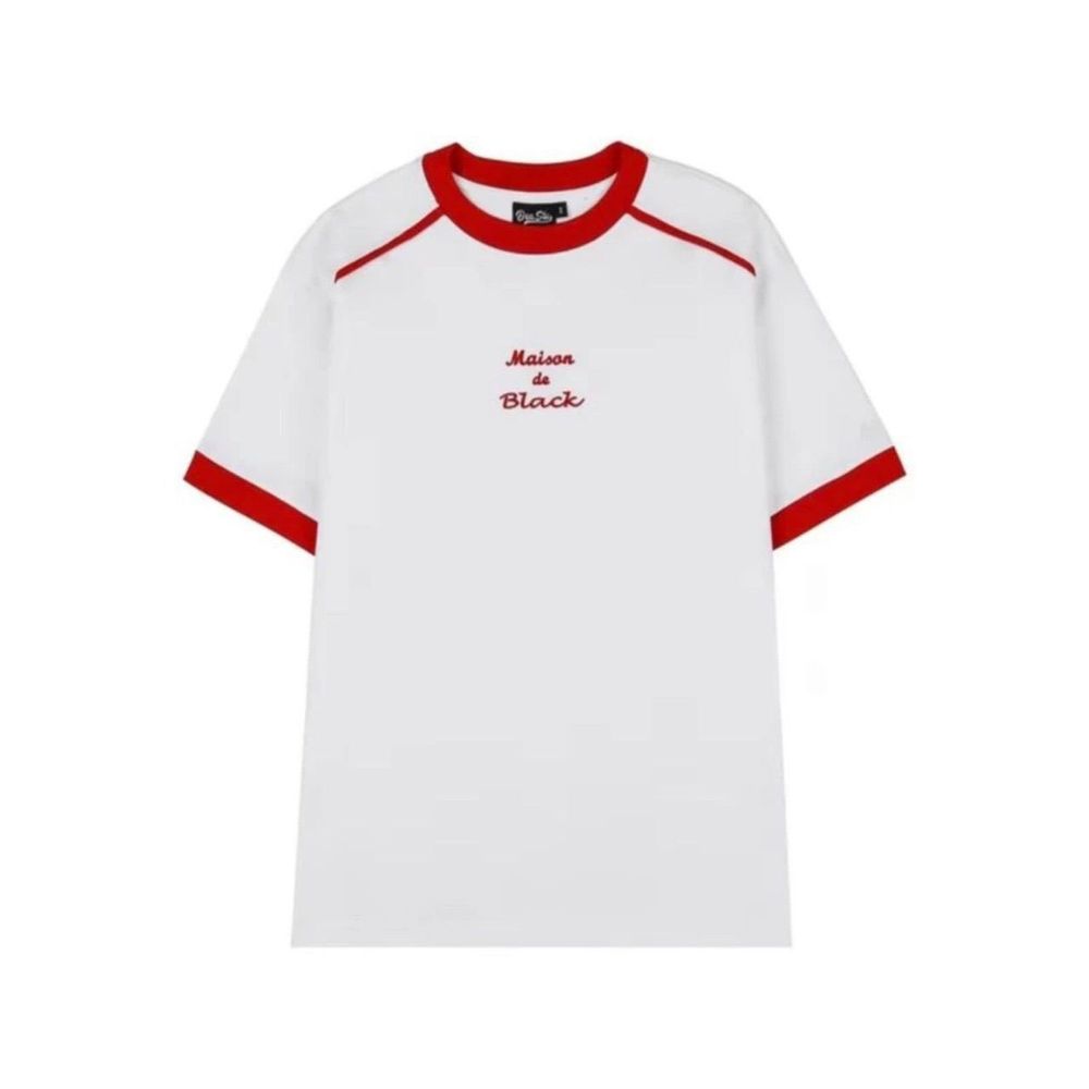 Áo thun cotton Hình thêu,co giản mịn mát.viền sọc như hình . From rộng dưới 60kg