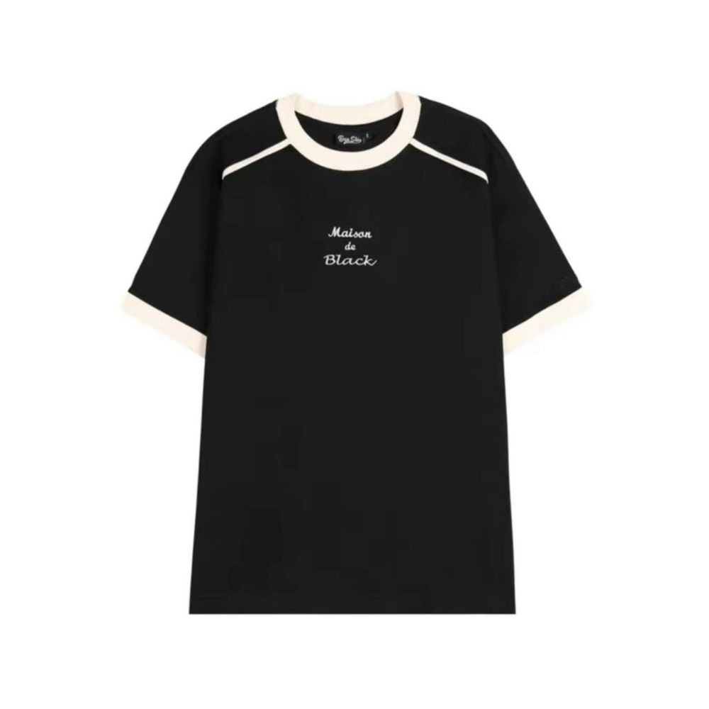 Áo thun cotton Hình thêu,co giản mịn mát.viền sọc như hình . From rộng dưới 60kg