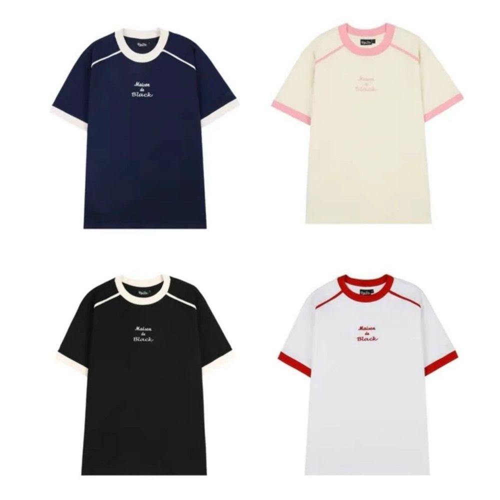 Áo thun cotton Hình thêu,co giản mịn mát.viền sọc như hình . From rộng dưới 60kg