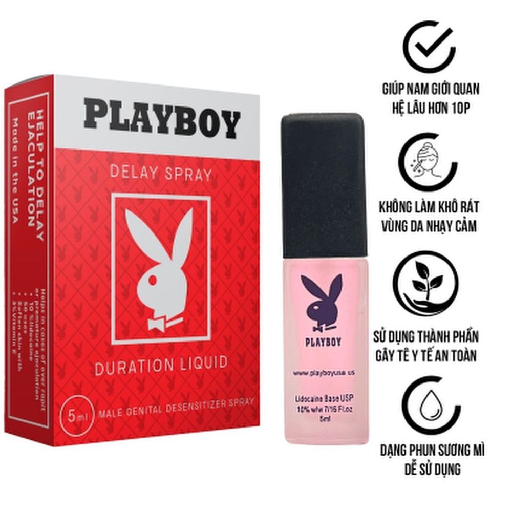 Chai Xịt PlayBoy Đỏ Kéo Dài Thời Gian