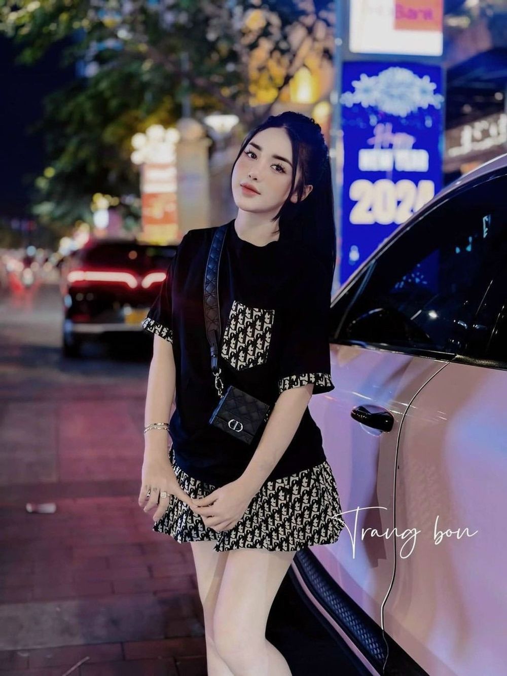 Set áo tăm lạnh kèm váy bố dạ có lót freesize dưới 55kg