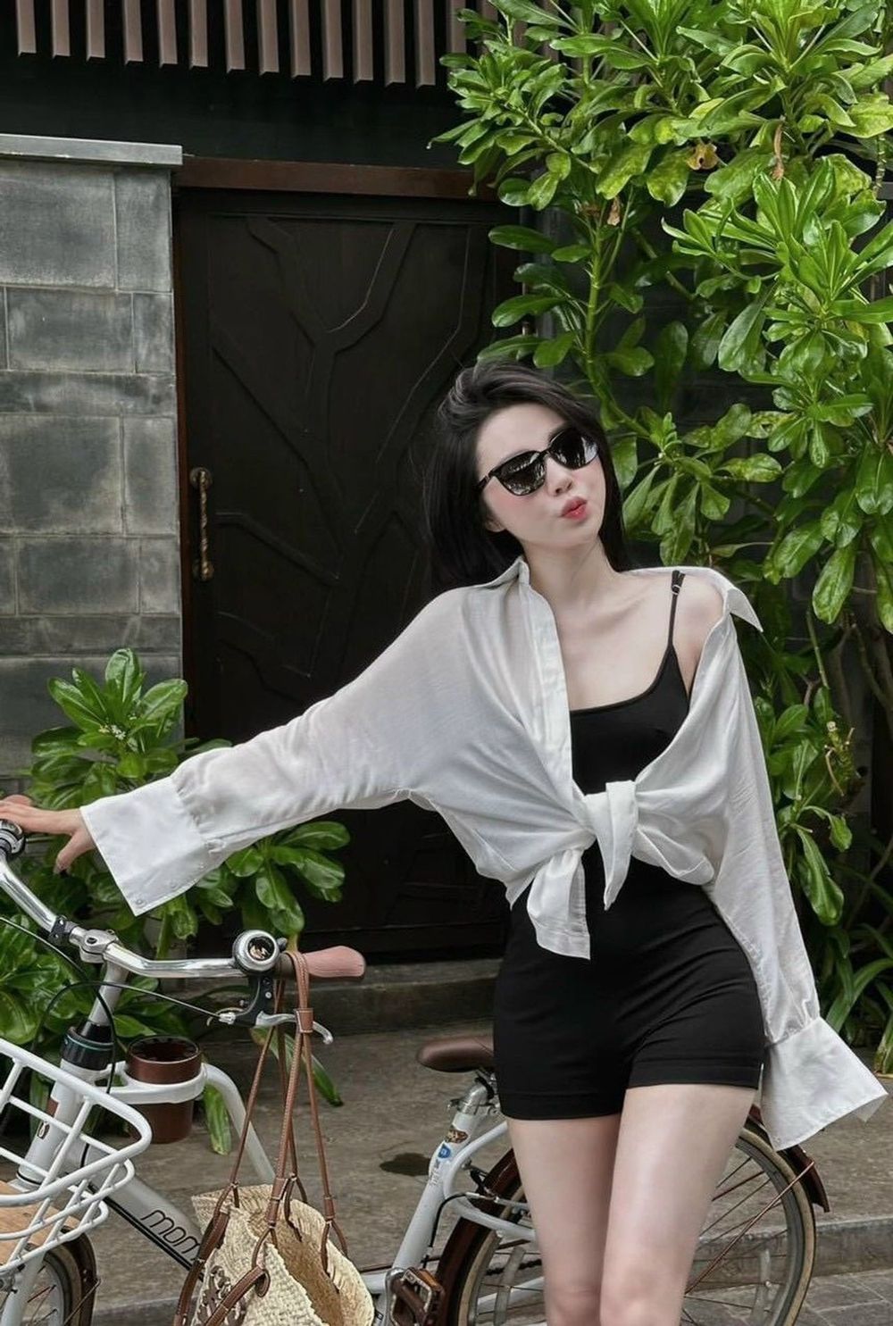 Set jum tăm dây áo có tăng đơ kèm khoác đủi vân mây