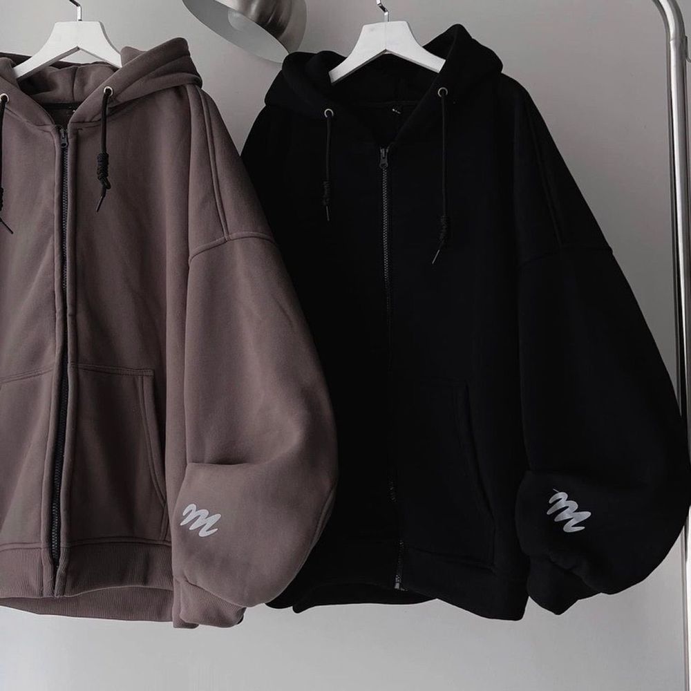 áo khoác UNISEX in phản quang chất thun nỉ mềm mịn mát ,nón rộng,dây kéo phao