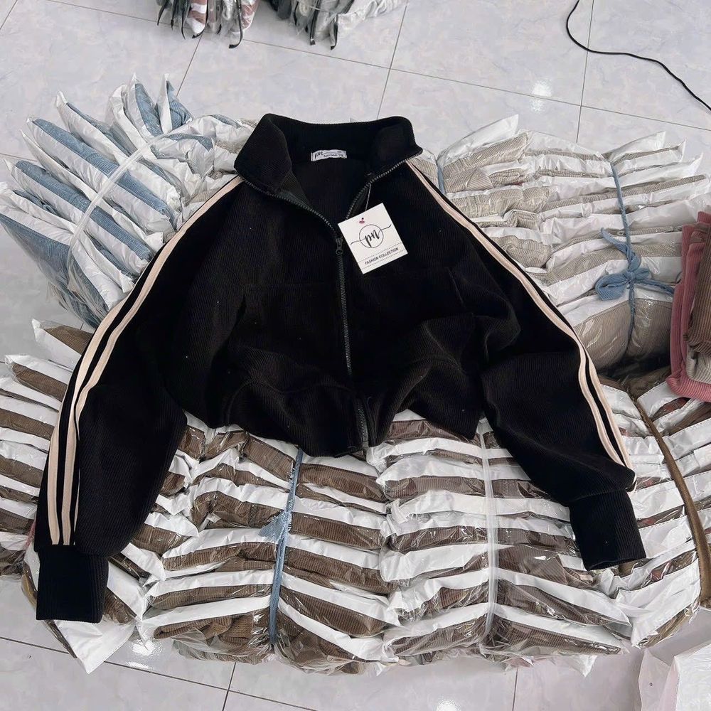 Áo khoác len nhung gân 4 túi freesize dưới 60kg hàng đẹp bán