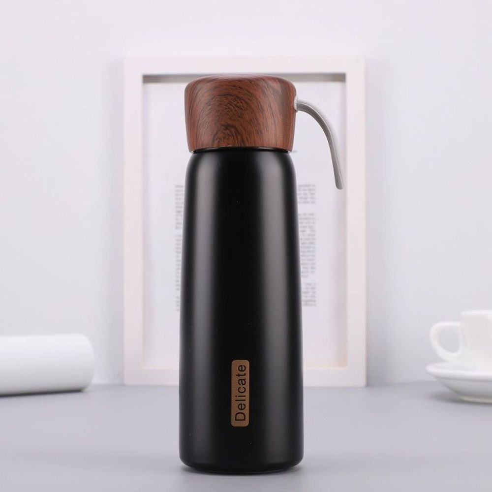 Bình uống nước giữ nhiệt inox 500ml nắp gỗ ( THÙNG 100C)