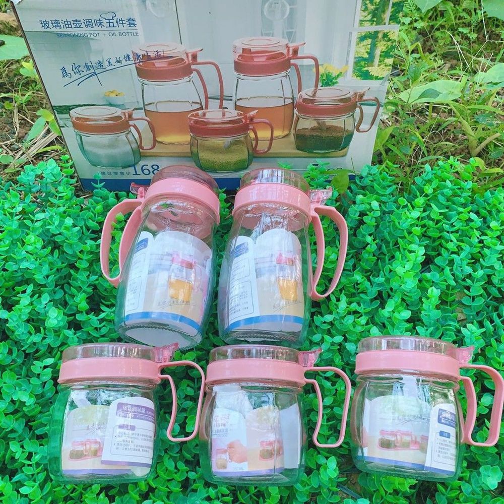 Bộ 5 Hũ Gia Vị Đỏ (THÙNG 12B)