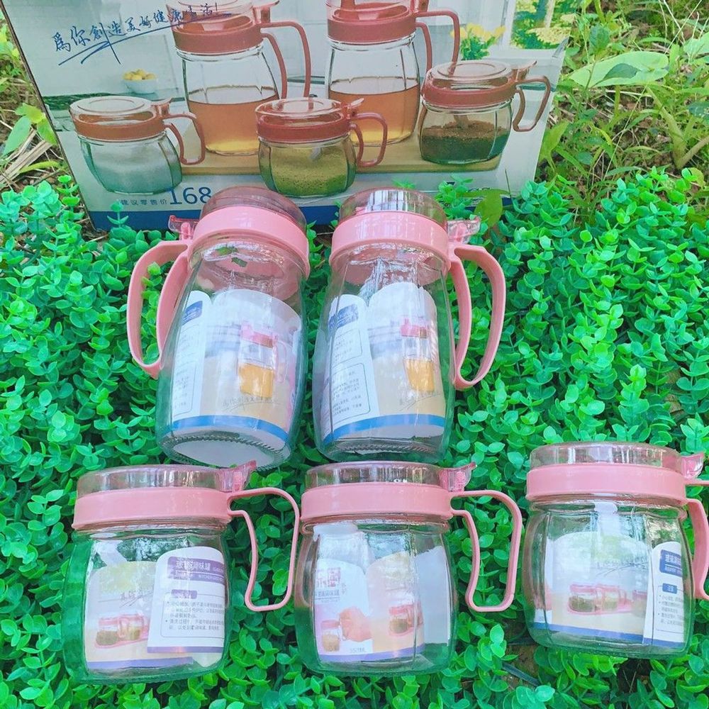 Bộ 5 Hũ Gia Vị Đỏ (THÙNG 12B)